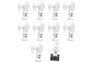 DAWRIS 10 stycken sugkoppsklämmor transparent sugkopp klämma hållare sugpropp krok-klämma hållare akvarium sugkoppar parkeringshållare sugkoppar med klämma för stormarknad hem fönster glasvägg