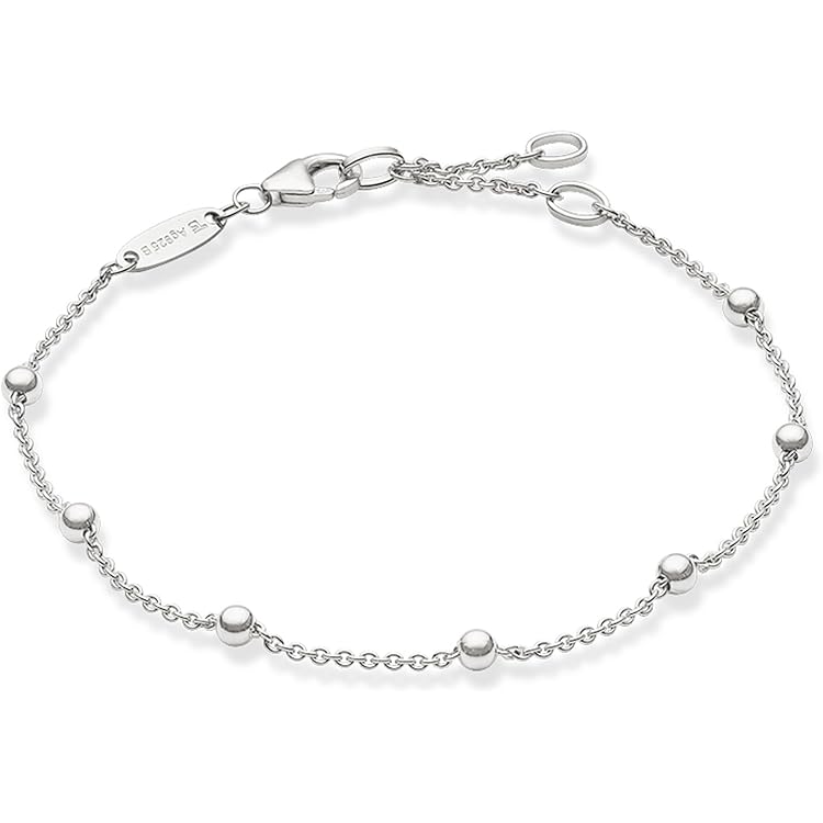 FIOROYAL Sterling Zilveren Armband voor Dames - Zilveren Schakelarmbanden voor Dames, Verstelbaar - 3-laags Kralenarmband Stapelbare Aanslagvrije Sieraden Cadeaus voor Vrouwen en Meisjes S1