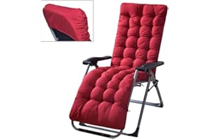 Akemaio Patio Chaise Lounge Cojines Soft Sun Lounger Cojines Pad Lounge Chair Cojín para Viajes Vacaciones Interior al Aire Libre