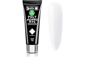 Beautilux Acrygel Ongle Milky Blanc Sans-TPO, 50g HEMA-FREE Acrygel Tube Gel, Acrygel en Tube Longue Durée Pour Nail Art Gel Extension Ongle Apparence Naturelle Couleur