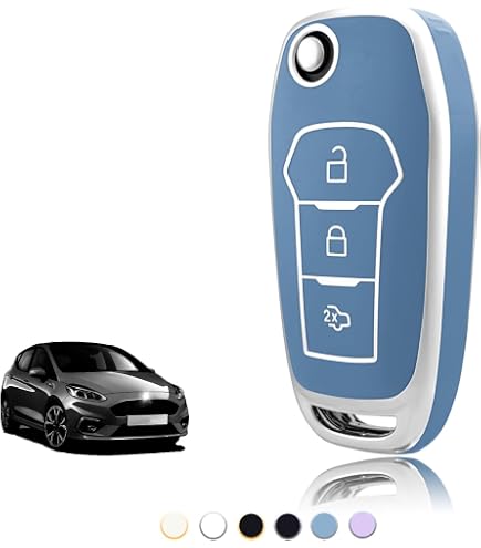Cover per chiave Ford (blu scuro) - Focus, Fiesta, Mondeo, Kuga, S-Max, C- Max, B-Max, Galaxy - Italia