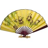 &Ccedil;in Bambu Keten Kumaş Yelpaze CK03 B&uuml;y&uuml;k Boy 60cm No.3