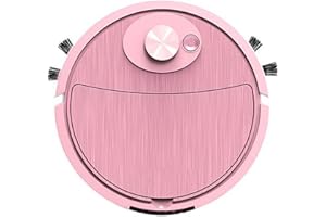 tinysiry Robot Aspirador, Robot de Barrido Limpiador Recargable con Inicio de una tecla, Mini Robot de Barrido Inteligente de súper succión para Limpieza del hogar Rosado Un tamaño