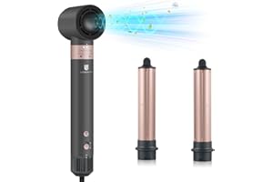 ‎WEBEAUTY webeauty 3 in 1 Airstyler, 110,000U/MIN, 20M/S Hochgeschwindigkeit Föhn, 200 Millionen Negative Ionen Haartrockner mit Air Lockenstäbe, Haarstyler für Trocknen und Locken