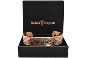 Holistic Magnets® Kupfer Magnetarmband Herren Damen Arthritis Schmerzen Handgelenk Gelenkheilung Armband (TRL)-Keltischer Baum des Lebens (XL: Handgelenk 22-24cm)