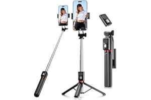 DAIDORA Selfie Stick & Hand -Stativ, 170cm Tragbares Stativ für Smartphone mit Drahtlos-Fernauslöser, Kompatibel mit iPhone/Android (130cm)