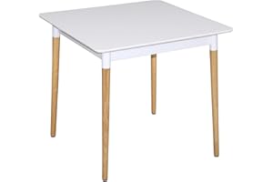 ASPECT Versa Square Dining Table, Wood White, 80 x 80 x 76 cm