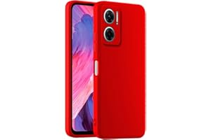 HULLIN Funda de Silicona Colorida para Teléfono, Adecuada para Redmi 10 5G (6.58") - Rojo Chino