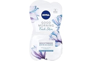 ‎NIVEA NIVEA Good Morning Fresh Skin Gesichtsmaske, erfrischende Gesichtspflege Maske für normale und Mischhaut, Hautpflege Maske mit natürlichem Aloe Vera & Vitamin E (2 x 7,5 ml)