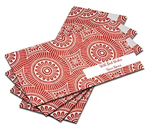 Brown Cloud Customised Designer Water Colour Effect Handmade Paper Shagun/Money/Gift Envelope/Cover/Lifafa for Gift/Festival with Personalized Text Message/Name/Photo (R001) (Pack of 50)