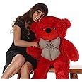 BHAGWATI SOFT TOY Red Teddy Bear Plush Stuffed Animals Soft Toys, Huggable Teddy Bear, Birthday Gift for Boys, Girls, Wife, Girlfriend, Women, Kids Valentine's Christmas Gift (2 Feet, Red)