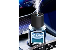 TOWONSHY 160ml Gran Capacidad Ambientador Difusor de coche, Difusor de Fragancias para Automóvil con 160ml Perfume (Océano), Duración 9-12 Meses, 5 Modos, Atomizador Ultrasónico, Auto On/Off, BJ 011