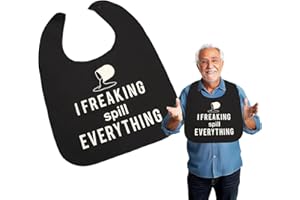 ZQSFPK Adult Bibs for Women and Men, 23" X 17" Adult Bibs for Elderly Washable, Reusable Waterproof Bibs for Adults, Clothing Protectors for Adult Elderly