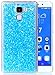 Produktbild Soft TPU Dünn Huawei Honor 7 Hülle Silikon Glitzer Ultra Slim Liquid Bunt Muster Huawei Honor 7 Hülle Transparent Durchsichtig Glitter Glänzend Bling Fließen Flüssig Flüssigkeit Schutzhülle Tasche[Blau]