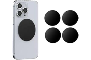 sphires 4 Pack Metal Plate for Magnetic Phone Car Mount 4 X Round Metal Plate for Car Magnetic Phone Holder