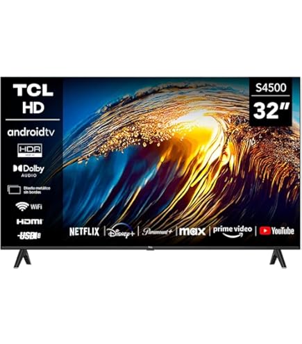 TCL 32-Inch HD Android Smart TV for Bedroom & Small Spaces – HDR