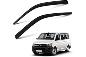 ZWPARTS Deflectores de Viento para ventanillas Personalizado para VW T5 T6, Juego de 2 deflectores de Viento Adhesivos y Lluvia para Ventanas Laterales, Montaje Adhesivo