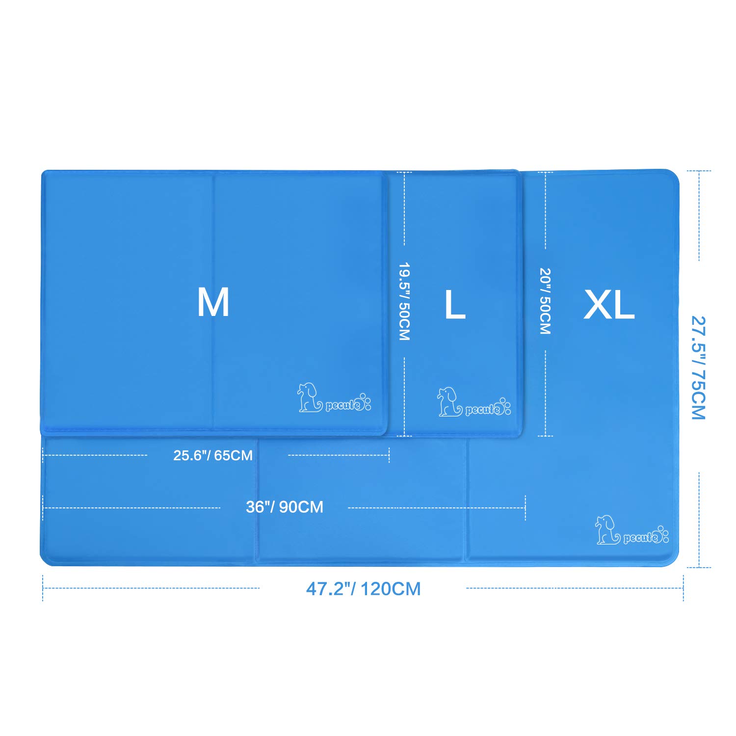 Pecute Tappetino Raffreddamento Cane Grandi 9050 Cm Gel