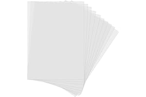 WAKIHONG Robell 10 Stück Kunststoff-Schablonenblätter DIN A4 Mylar-Blätter Halbtransparente Folie zum Schneiden von DIY-Schablonen (30.5x21.7cm) 6 Mil