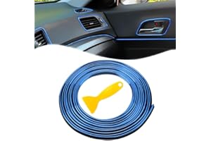 NOLACE Strisce Decorative Auto, Car Trim Strip linea 10M Modanatura Interni Auto, Striscia Rivestimento auto, Universali Flessibile Modanatura Interna auto Strisce con Raschietto-blu