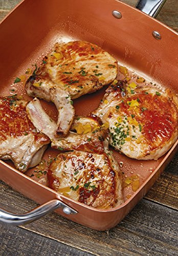Copper Chef (5 piece) Non-Stick 9.5” Large Deep Sided Square Pan Kit (As seen on High Street TV)