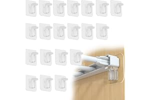 WYTNB 20Pcs Transparent Shelf Support Pegs, Heavy Duty Punch Free Shelf Bracket, Plastic Self Adhesive Furniture Holder Bracket, Perforation Free Sticky Partition Holders Clip for Clapboard Wardrobe
