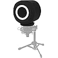 Geekria for Creators Professional Microphone Isolation Ball, Microphone Windscreen Pop Filter, Foam Windscreen Compatible with Shure MV7X, MV7+, ATH AT2035 Microphone Antipop Foam Cover (Black)