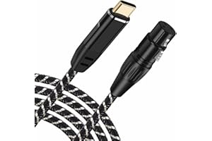 NCGGY USB C auf XLR-Mikrofon-Audiokabel,3m USB C auf XLR-Buchse, Mikrofonkabel für Audioaufnahmen, dynamisches Mikrofon, kompatibel mit i-Phone 15/15 Plus/15 Pro/15 Pro Max, MacBook, Plug and Play