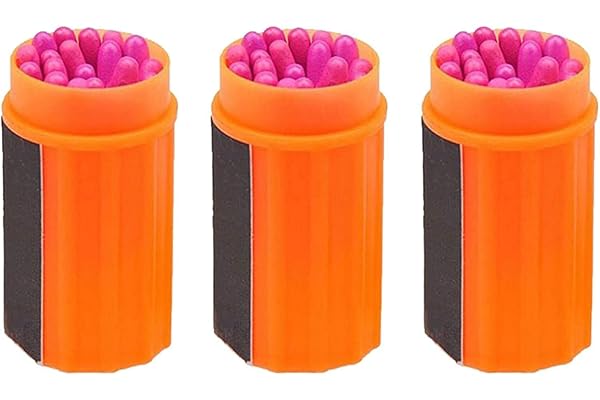 Hitburu Allumettes Anti-tempête Intempéries Kit Allume-feu,20 Pièces Allumettes Anti-tempête Intempéries Kit Camping Allume-feu À Bois pour Le Plein Air, Camping, Randonnée(1 Boîte/20 Pièces)