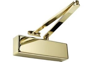 UPVCSTORE Rutland Fire Rated TS.3204 Door Closer Finished in Polished Brass - Size EN 3-4