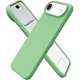 URUCHI iPhone 17 Air ile Uyumlu Kılıf, İ&ccedil;i Kadife Kaplamalı İnce Sıvı Silikon Tam Koruma Yumuşak Jel Silikon Kapak, A&ccedil;ık Yeşi