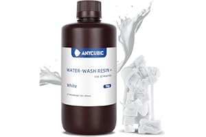 ANYCUBIC Żywica Zmywalna Wodą, Żywica do Drukarek 3D, Żywica 3D Utwardzana UV 405nm o wysokiej precyzji, Standardowa Żywica Fotopolimerowa o niskim skurczu, Biały 1000g