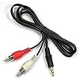 Truvic Audio Video 2RCA Stereo Cables with 3.5 mm Aux Jack for Home Theaters, Music Players, Set-up Boxes, Speakers and LCD/LED TVs