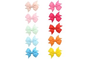 QCCIGE Confezione Da 10 Ragazze Fermagli Per Capelli, Ragazze Coccodrillo Clip Antiscivolo Accessori Per Capelli, Piccolo Arco Capelli Clip Bambino Copricapo