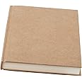INNAXA Hardbound Diary, Blank Notebooks, A5 (6 x 8) Blank Page Notebook, Hardcover Sketchbook Journal Unlined, 120gsm Thick Paper, 80 Sheets/160 Pages Per Book, (Brown, A5-Plain)