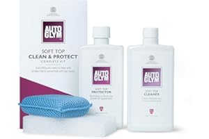 Autoglym Convertible Soft Top Clean & Protect Complete Kit - Convertible Roof Cleaner, Protector and Waterproofer - Fabric and Canvas Soft Top Moss, Mould & Stain Remover - Car Canvas Repair & Restore
