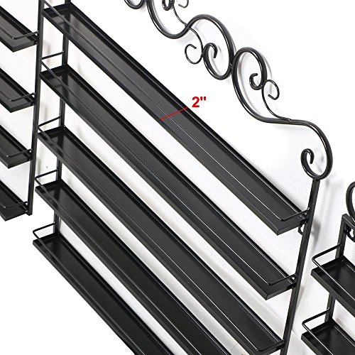 Yahee 3 in 1 Nagellack Regal Wandregal Metall Organizer Aromatherapie Aufbewahrung Lippenstiftständer, Schwarz - 8