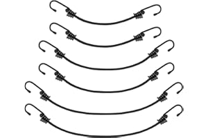 NASHRIO Corda di sicurezza nera, elastica, cinghie elastiche, reti di carico, fissaggio di oggetti, progetto fai da te (6 mm)