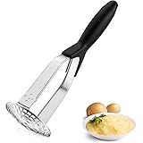 Fousenuk Schiacciapatate Acciaio Inox, Professionale Schiaccia Patate con Manico Ergonomico, Gadget da Cucina Manuale, Pieghe