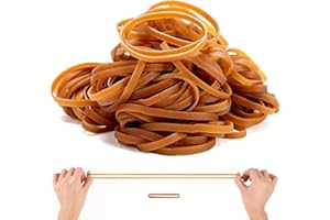 NARAMAKI® Elastiques en caoutchouc 127 x 4 mm Beije – 60 élastiques résistants épais réutilisables pour bureau, école et usage domestique (4 CONF 60 élastiques 127 x 4 mm)
