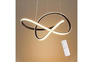 MOUNM Lampada a Sospensione LED Lampada da Soffitto, 30W 3000Lumens Lampadario Plafoniera, Dimmerabili con Telecomando, 3000K-6000K, Appendere le Luci for la Sala da Pranzo, Ufficio, Isola Della Cucina