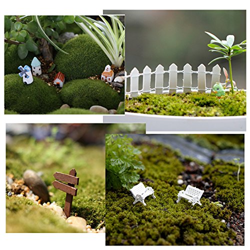 Paxcoo 87 Stück Miniatur Ornament Kit Set Mit 1 Stück Pinzette für DIY Fairy Garten Dollhouse Dekor - 4