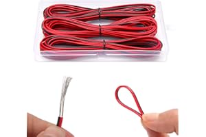 VooGenzek 15m (3 x 5m) 22AWG 2-Pinowy Przedłużacz LED, Przewód Elektryczny 2-Żyłowy Kabel, Przedłużający Przewód Elektryczny, do Jednokolorowego Paska Świetlnego LED