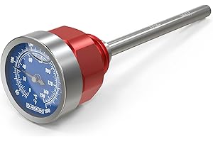 NICECNC Rot Ölmessstab mit Temperaturanzeige Compatible with Yamaha Raptor 700 700R 2006-2023 Raptor 660R 2001-2005 YFZ 450 2004-2013
