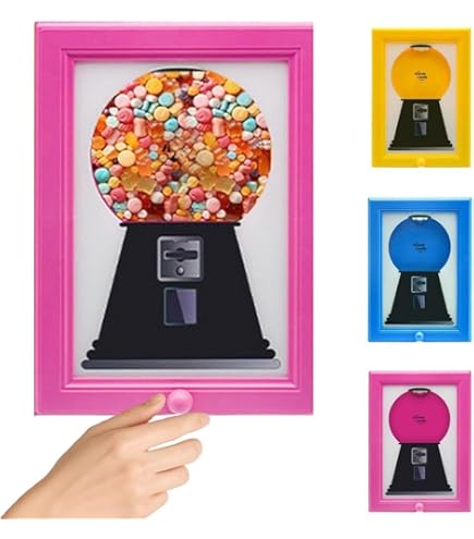 GUIJZSLTRG Picture Frame Sweet Dispenser For Kids, Creative Stand On Table Gumball Machine In Frame, Cute Hanging Candy Dispenser Home Decor For - View #5