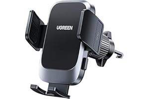 UGREEN Car Phone Holder Car Mount, [360° Rotation for Air Vent], [One-button Release], Strong Metal Hook Mobile Holder, Fit for iPhone 17/16/15/14, Samsung S25/24/23, 4.7-7.2" Smartphone Accessories