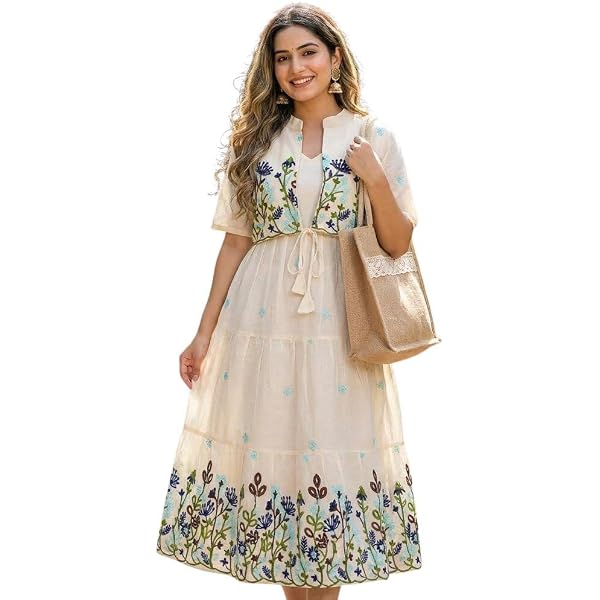 thapki dress design Thapki Womens Printed Rayon Anarkali Kurta in Srinagar