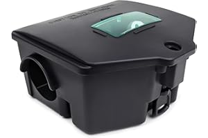 RatKil Rat Bait Box For Pest Control - Large Rat & Mouse Bait Station For Poison Grain - Heavy Duty & Tamper Proof Lid, Lock & Key Unlock - Safe Around Children & Pets