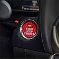 M.JVisun Carbon Fiber Engine Start Stop Button Cover Trim For Mazda, Ignition Starter Sticker For Mazda 3 Axela For Mazda 6 Atenza CX-3 CX-4 CX-5 CX-8 MX-5 - Red