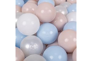 KiddyMoon Bolas Colores Pastel Color Only para Piscina Plástico Niños Infantil ∅ 7Cm Fabricado UE Sólo Color Pastel